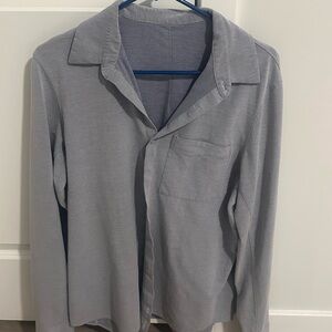 Lululemon Blue Commission Long-Sleeve Shirt Size Large